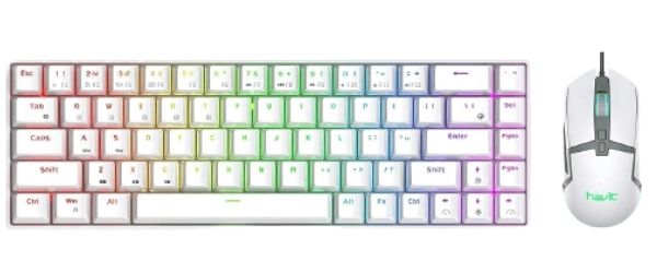 Havit 60% Wireless Mechanical Keyboard and Wired Mouse & RGB Gaming Mouse Combo